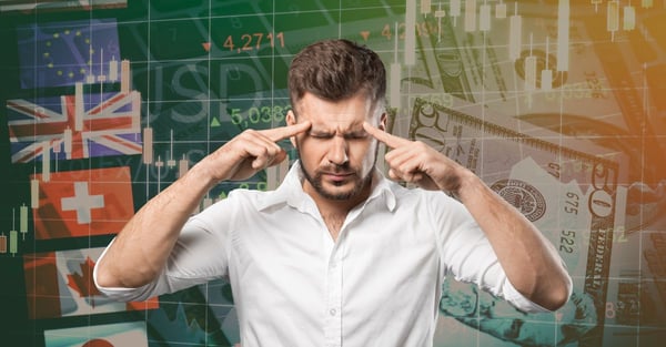 man thinking too hard to develop a winning trading mindset