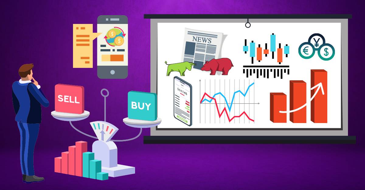 man studying the charts and indicators to decide whether to buy or sell