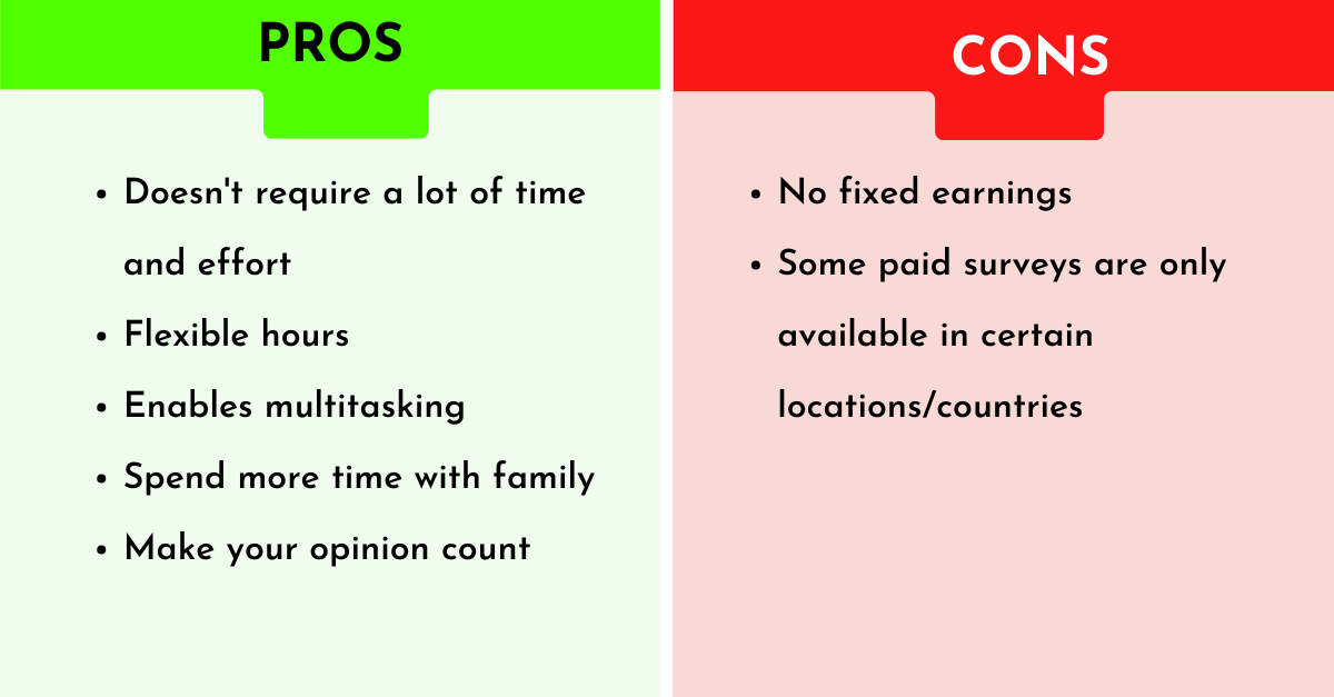 pros and cons of paid customer surveys