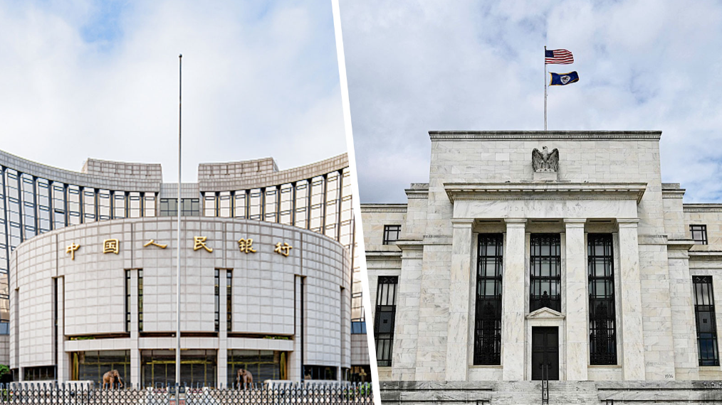 How will the market react to a divergence between the monetary policies of China and the U.S.?